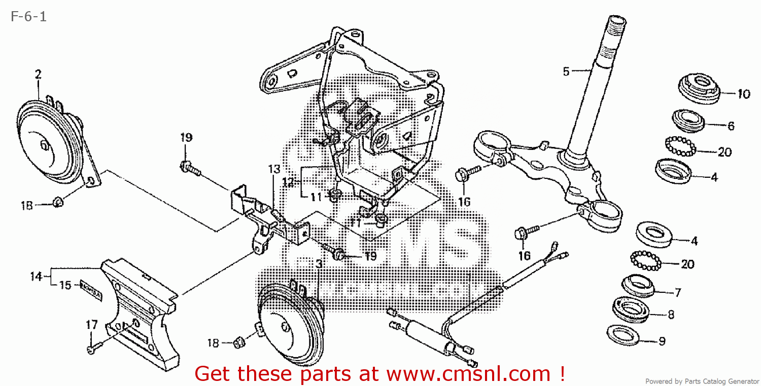 Honda CBX125C 1984 (E) JAPAN JC12-100 F-6-1 - buy F-6-1 spares online