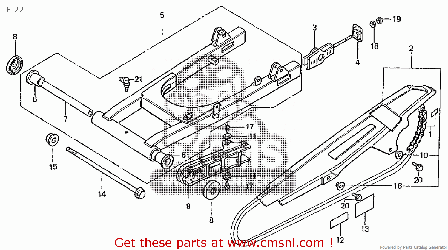 Honda Cbx125f 1987 H Japan Jc11 110 F 22 Buy F 22 Spares Online