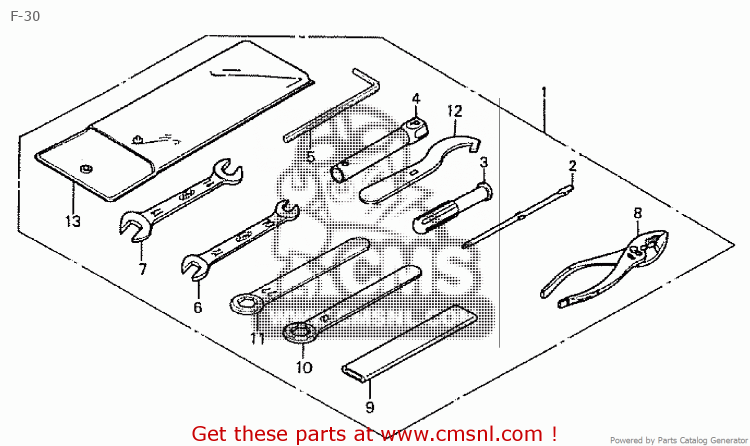 Honda CBX125F 1987 (H) JAPAN JC11-110 F-30 - buy F-30 spares online