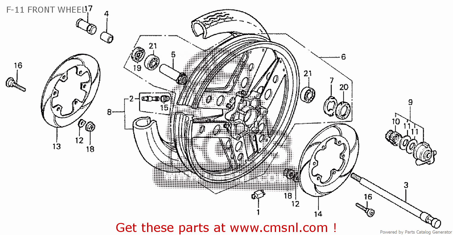 Honda Cbx750f2 1986 G F 11 Front Wheel Buy F 11 Front Wheel Spares Online