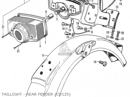 Honda CD125K3 parts lists and schematics