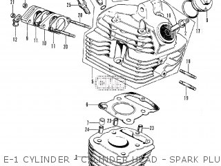 E-1 CYLINDER - CYLINDER HEAD - SPARK PLUG - CD125S GENERAL EXPORT