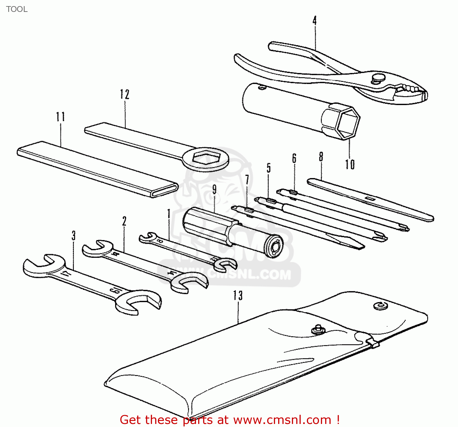 Honda CD175 A4 ENGLAND TOOL buy TOOL spares online