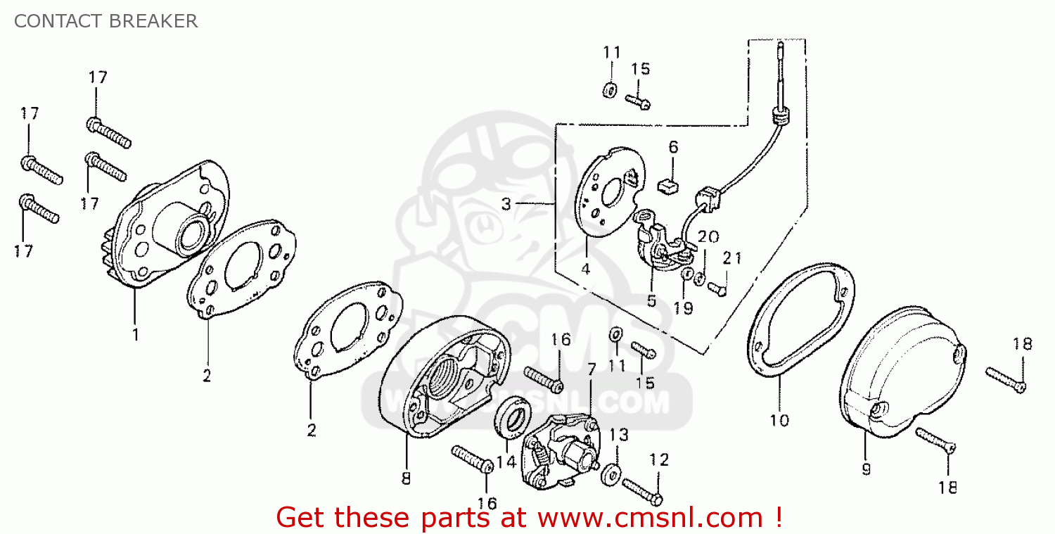 Honda CD175 A5 ENGLAND CONTACT BREAKER - buy CONTACT BREAKER spares online