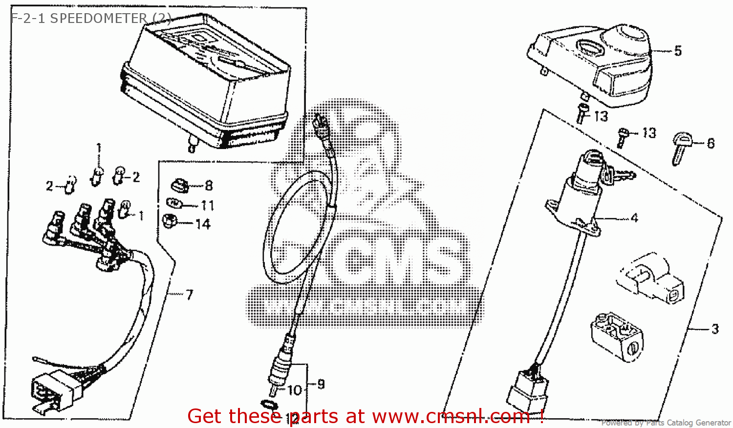 Honda CD200T 1980 (A) GENERAL EXPORT F-2-1 SPEEDOMETER (2) - buy F-2-1 ...