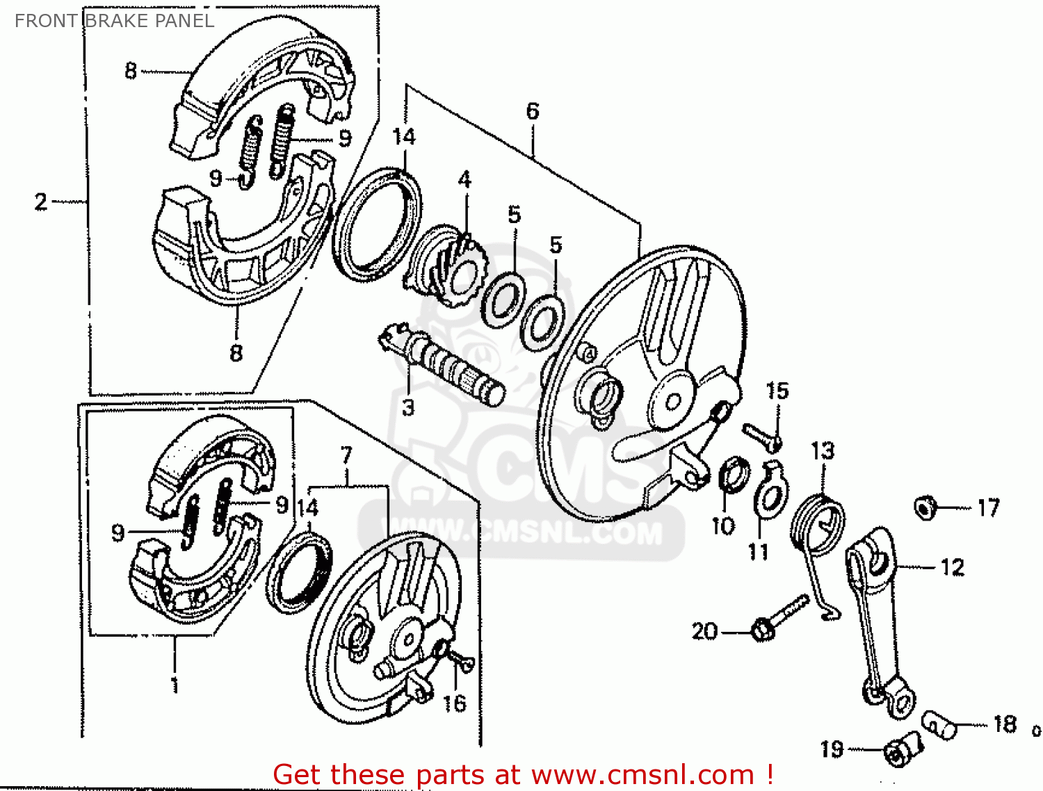 Honda CD50 1979 (Z) JAPAN CD50-130 (JDM) FRONT BRAKE PANEL - buy FRONT ...