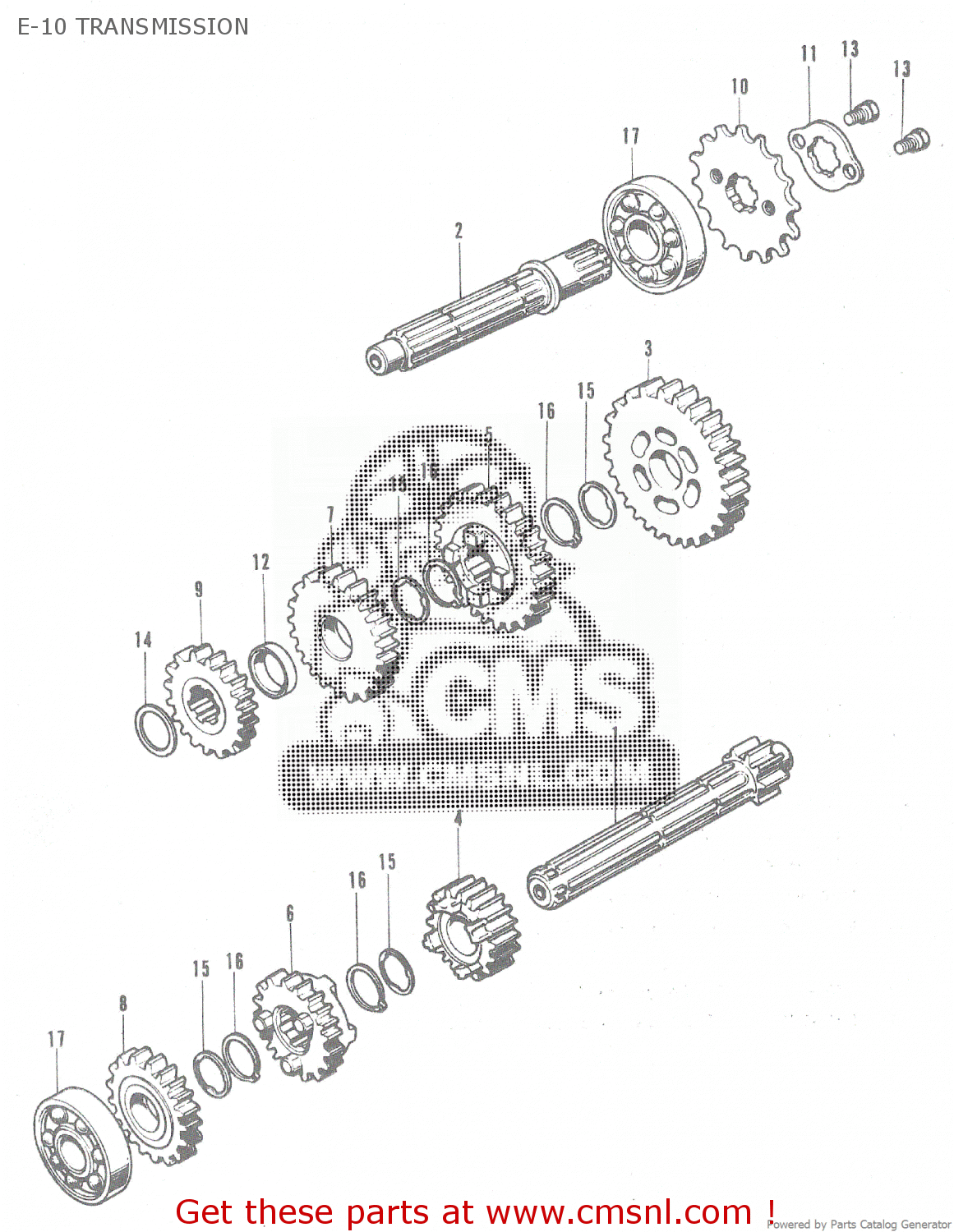 Honda CD70 E-10 TRANSMISSION - buy E-10 TRANSMISSION spares online