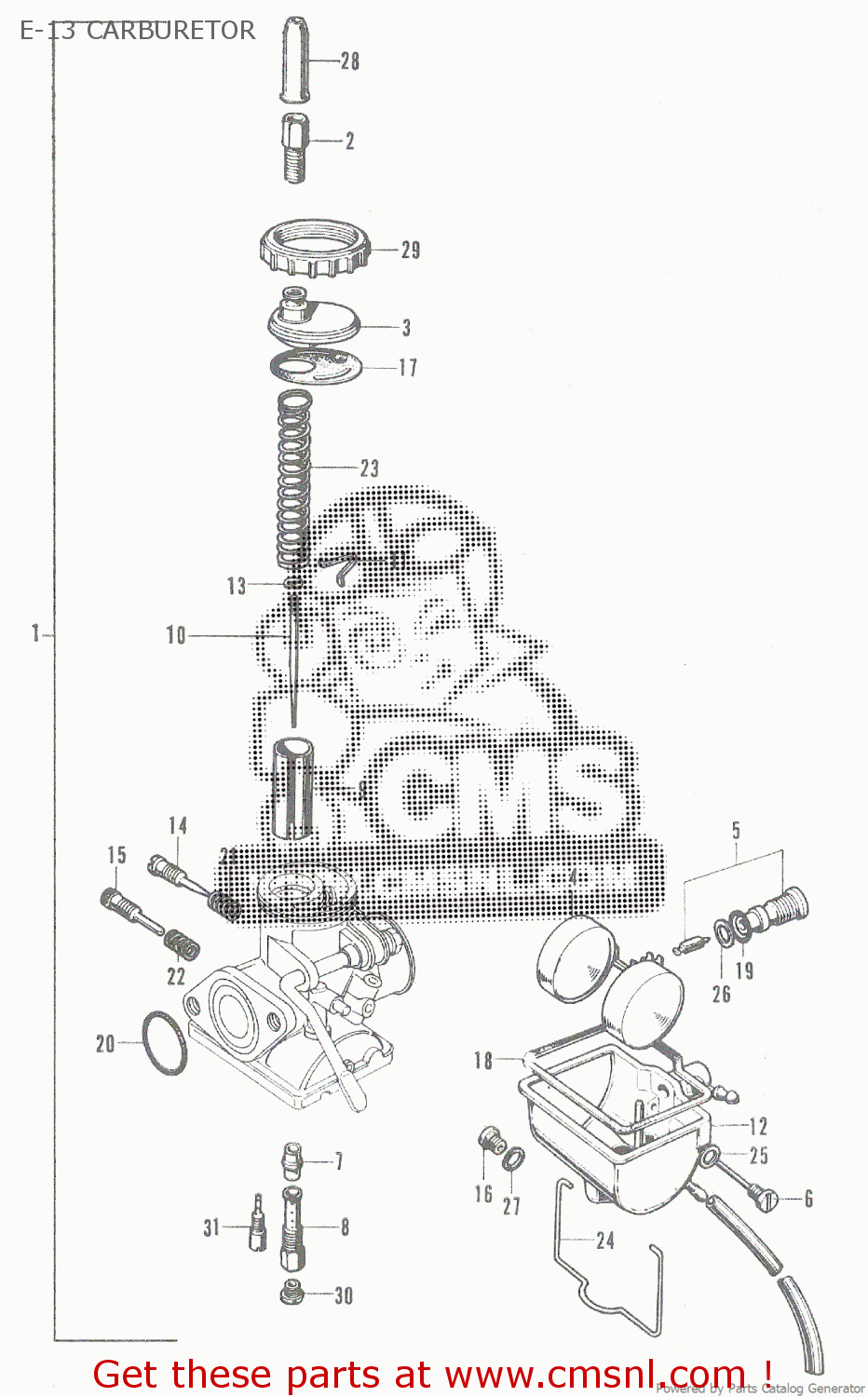 Honda CD70 E13 CARBURETOR buy E13 CARBURETOR spares online