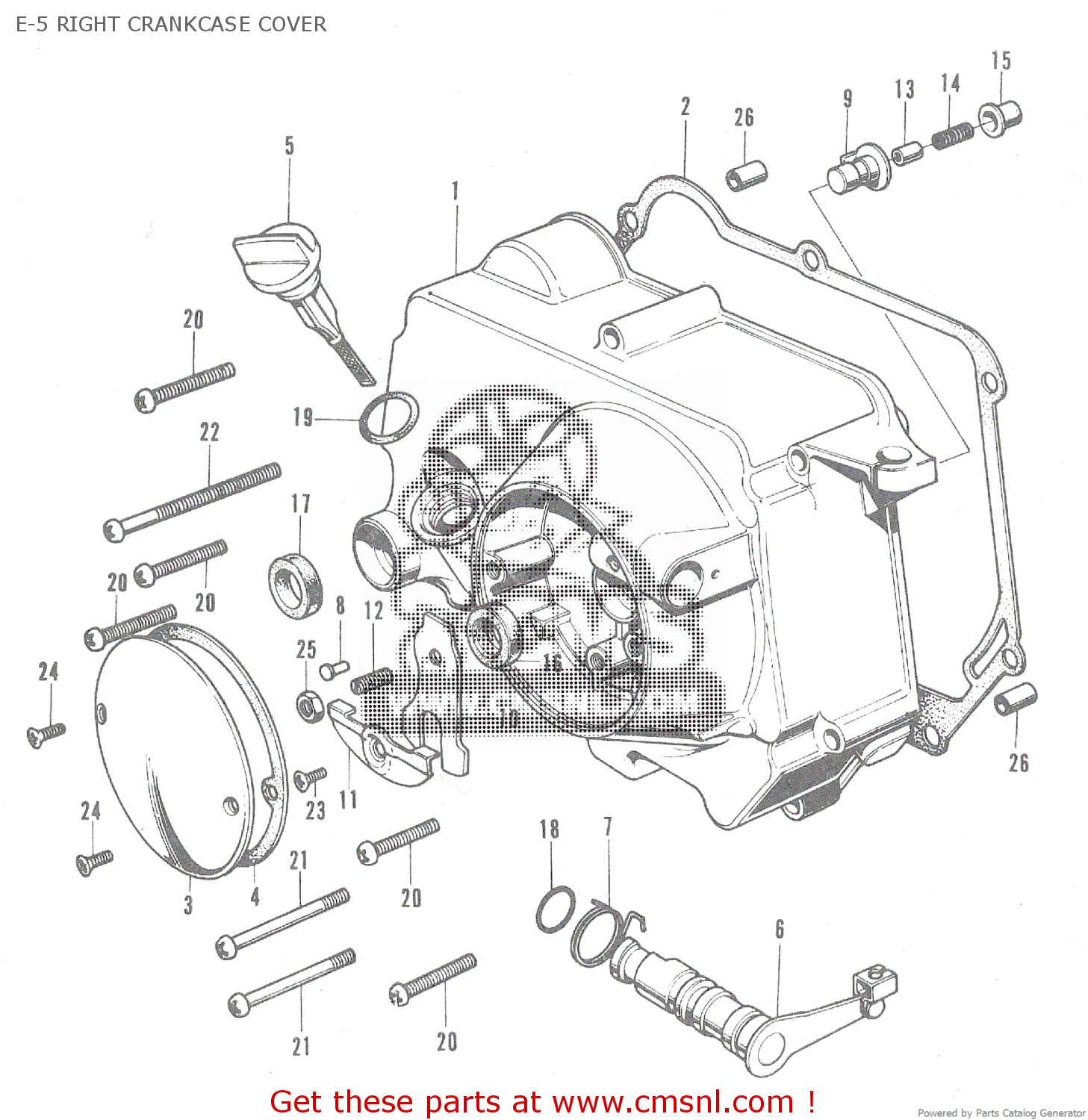 Honda CD70 E-5 RIGHT CRANKCASE COVER - buy E-5 RIGHT CRANKCASE COVER ...