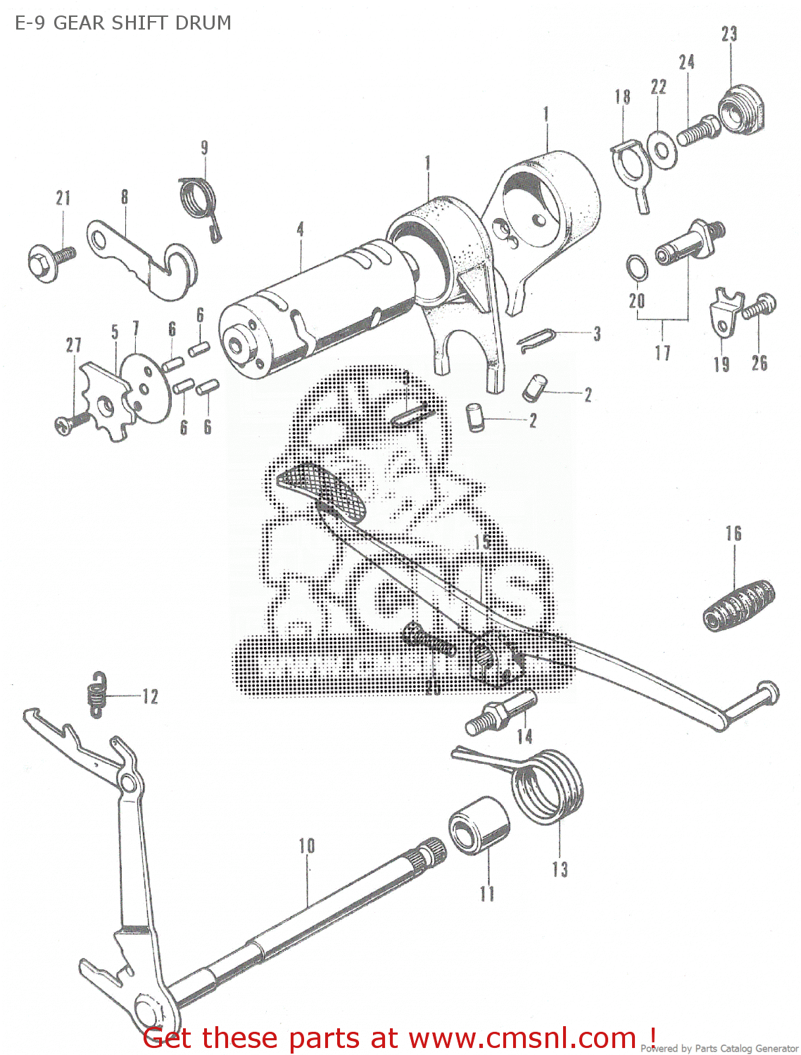 Honda CD70 E-9 GEAR SHIFT DRUM - buy E-9 GEAR SHIFT DRUM spares online