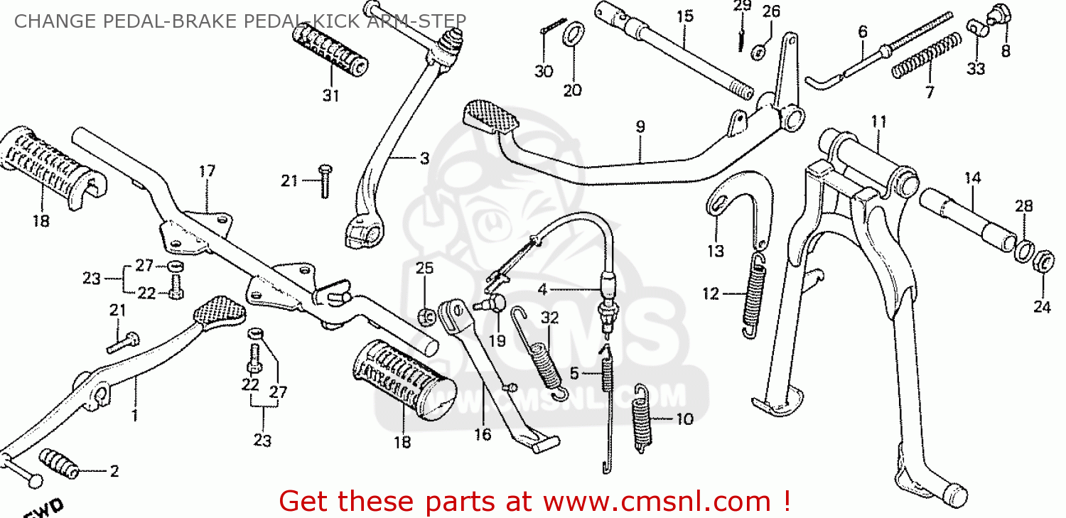 Honda CD70B GENERAL EXPORT TYPE 4 CHANGE PEDALBRAKE PEDALKICK ARM
