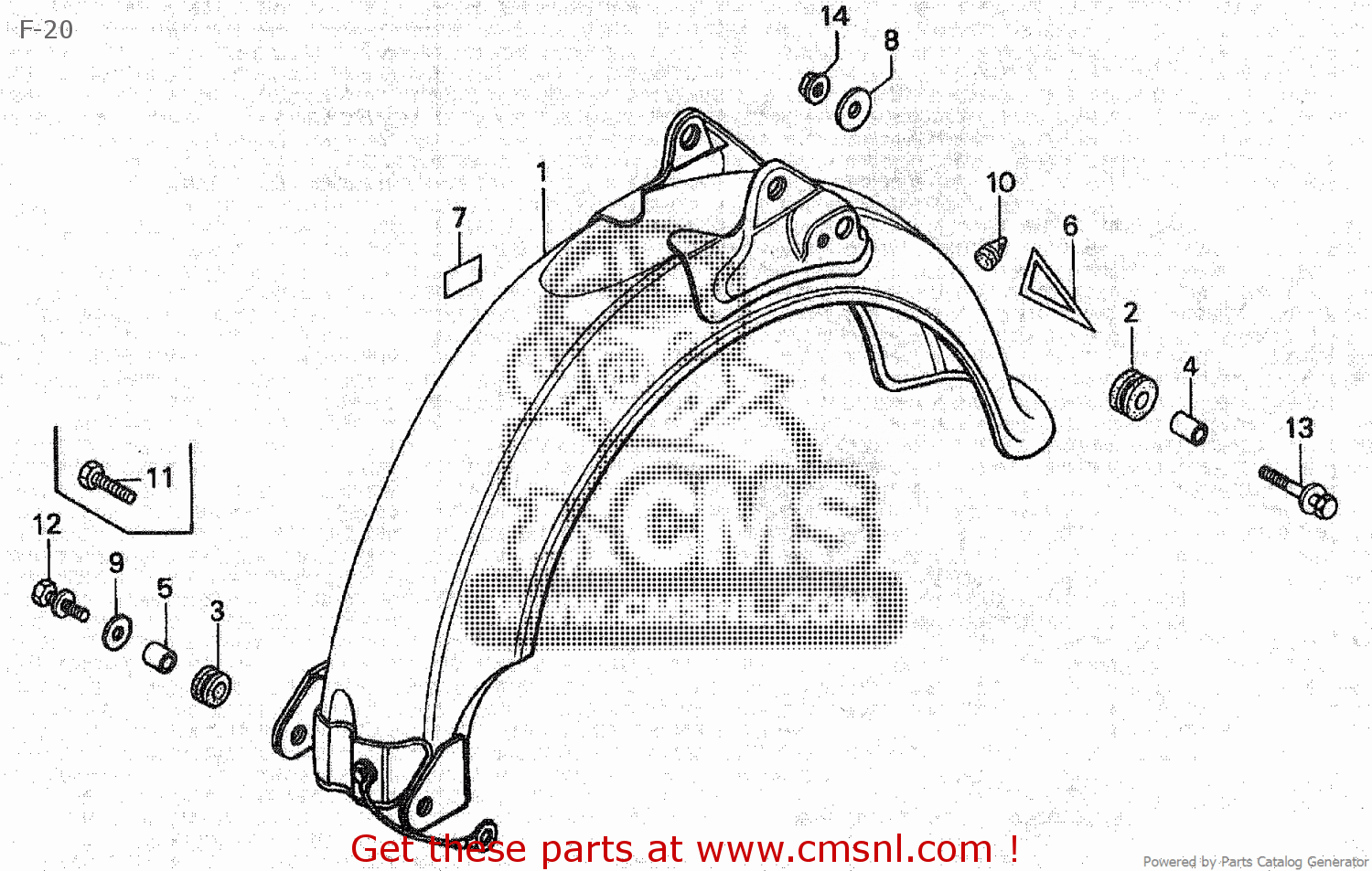 Honda CD90 1995 (S) JAPAN HA03-150 F-20 - buy F-20 spares online