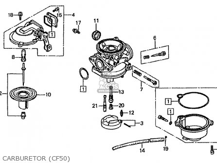 Honda CF50V JAPANESE HOME MARKET (CF50-390) parts lists and schematics