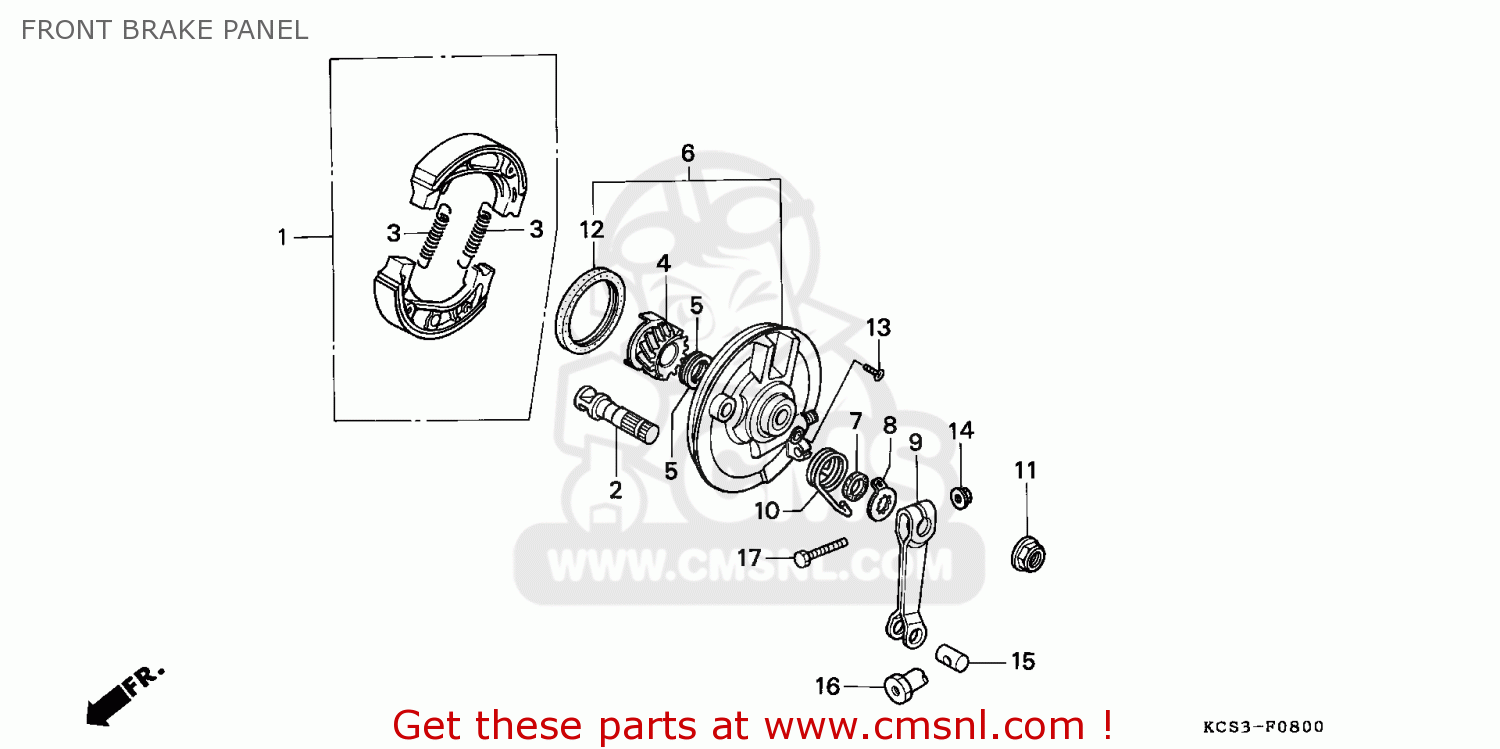 Honda CG125 1993 (P) GENERAL EXPORT / KPH SS FRONT BRAKE PANEL - buy