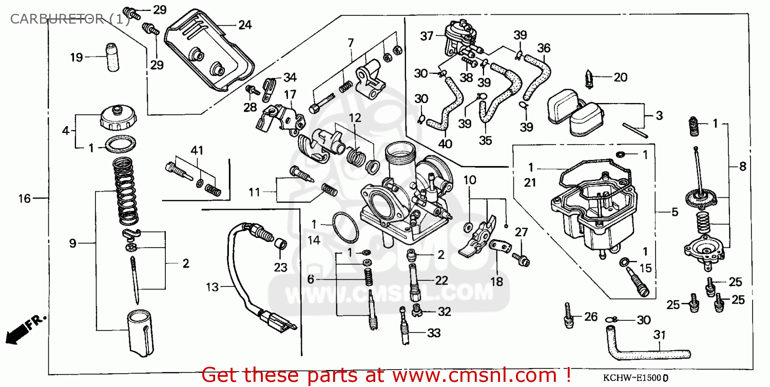 Honda CG125 1998 (W) GERMANY / KPH SL CARBURETOR (1) - buy CARBURETOR ...