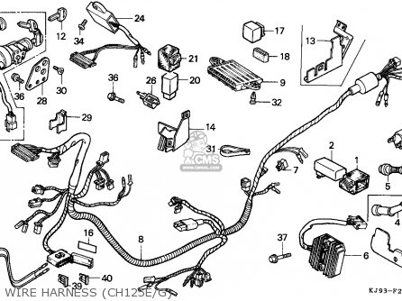 Honda Ch125 Spacy 1986 (g) Switzerland parts list partsmanual partsfiche