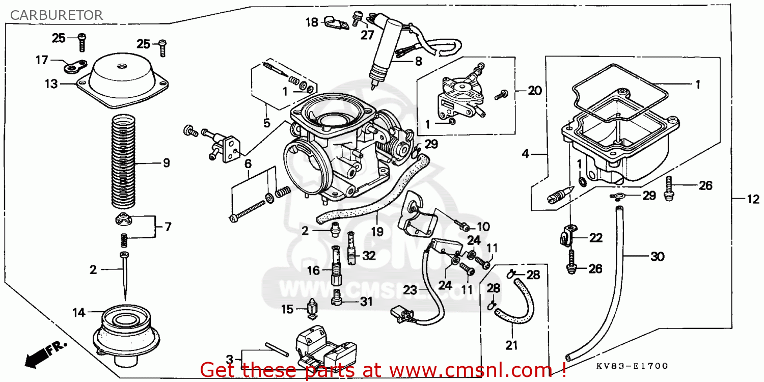 Honda CH125 SPACY 1996 (T) SWITZERLAND CARBURETOR - buy CARBURETOR ...