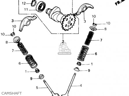 Honda CH250 ELITE 250 1985 (F) USA parts lists and schematics