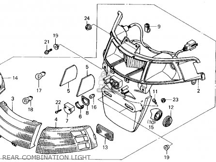 Honda CH250 ELITE 250 1989 (K) USA parts lists and schematics