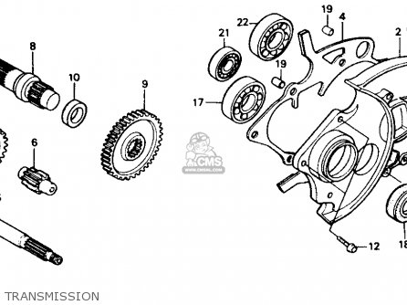 Honda CH80 ELITE 80 1987 (H) USA parts lists and schematics