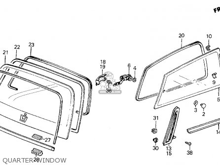 Honda CIVIC 1984 (E) 3DR S 1500 (KA,KL) parts lists and schematics