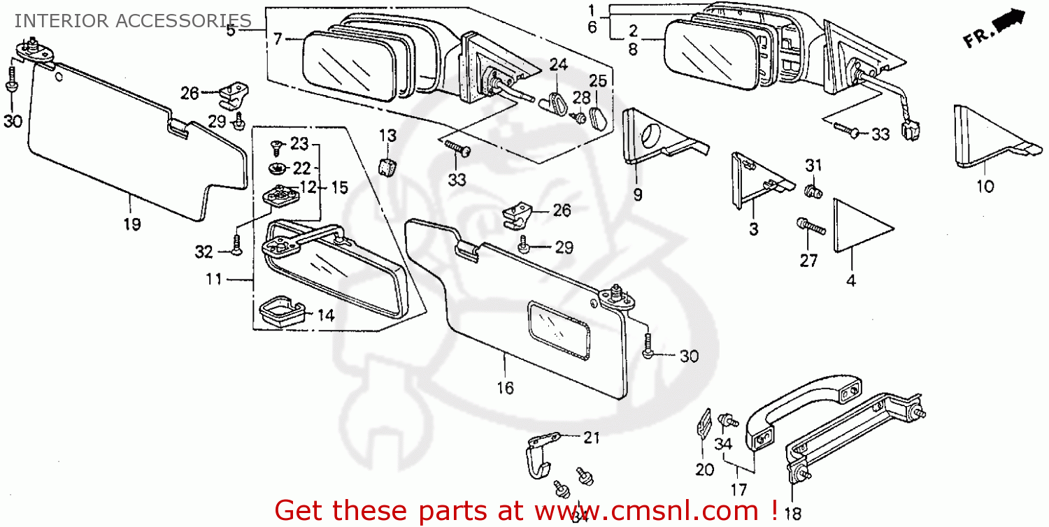 Honda civic deals interior parts