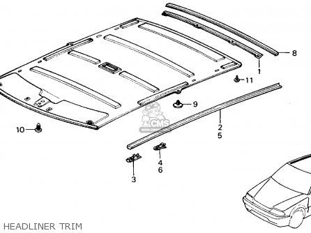 Honda CIVIC 1990 (L) 4DR LX (KA,KL) parts lists and schematics