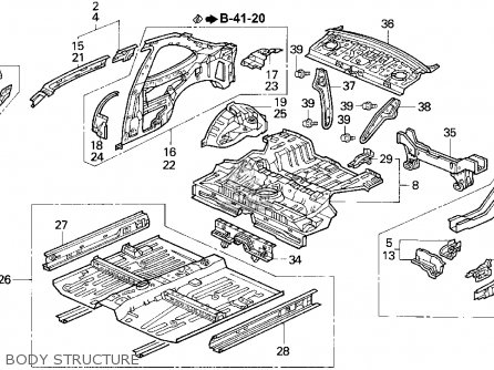 Honda CIVIC 1993 (P) 2DR DX (KA,KL) parts lists and schematics