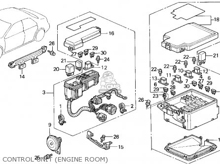 Honda CIVIC 1993 (P) 4DR EX ABS (KA,KL) parts lists and schematics