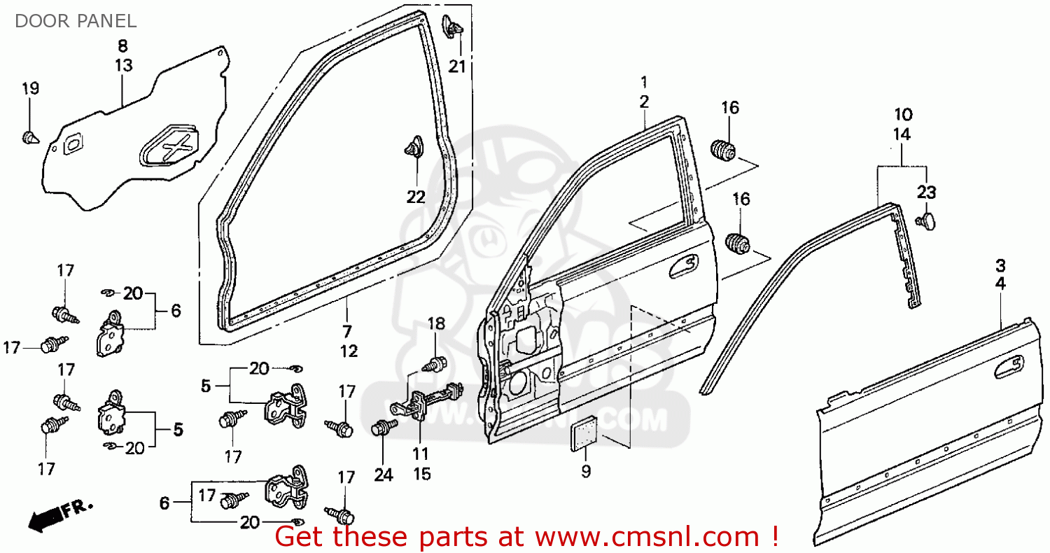 Honda Civic 2000 Y 3dr Dx Ka Door Panel Buy Door Panel Spares Online