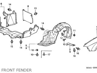 Honda CIVIC 2000 (Y) 4DR EX (KA) parts lists and schematics