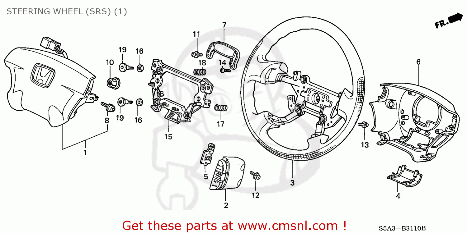 2001 honda online civic steering wheel