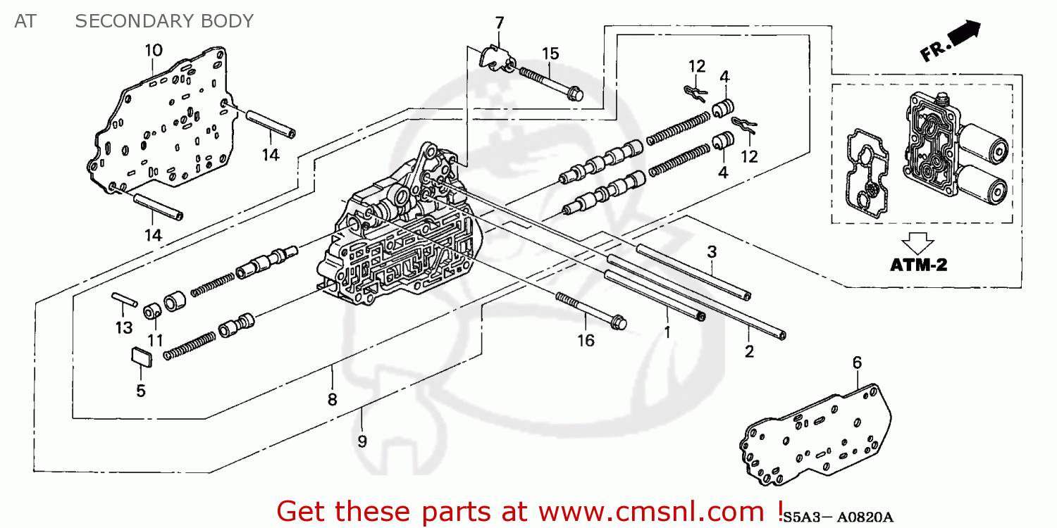 Honda CIVIC 2002 (2) 2DR EX (KA) parts lists and schematics