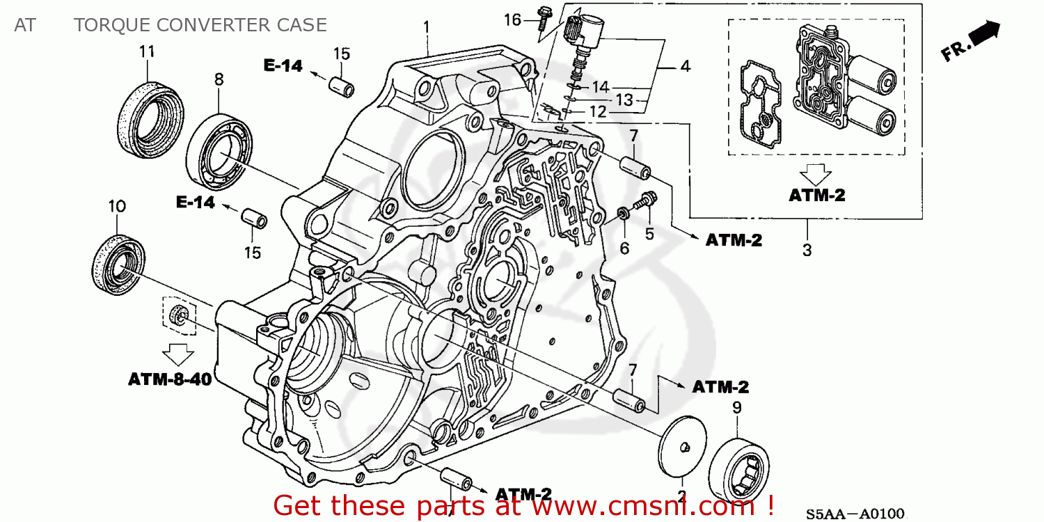 Honda Honda CIVIC 2002 (2) 2DR EX (KA) parts lists and schematics