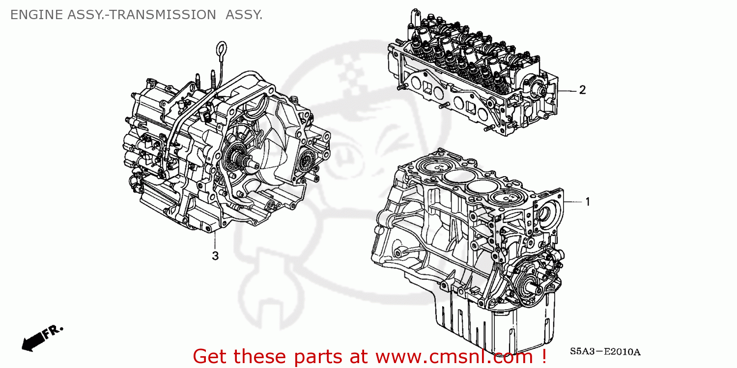 Honda CIVIC 2002 (2) 2DR LX (KA) ENGINE ASSY.-TRANSMISSION ASSY. - buy
