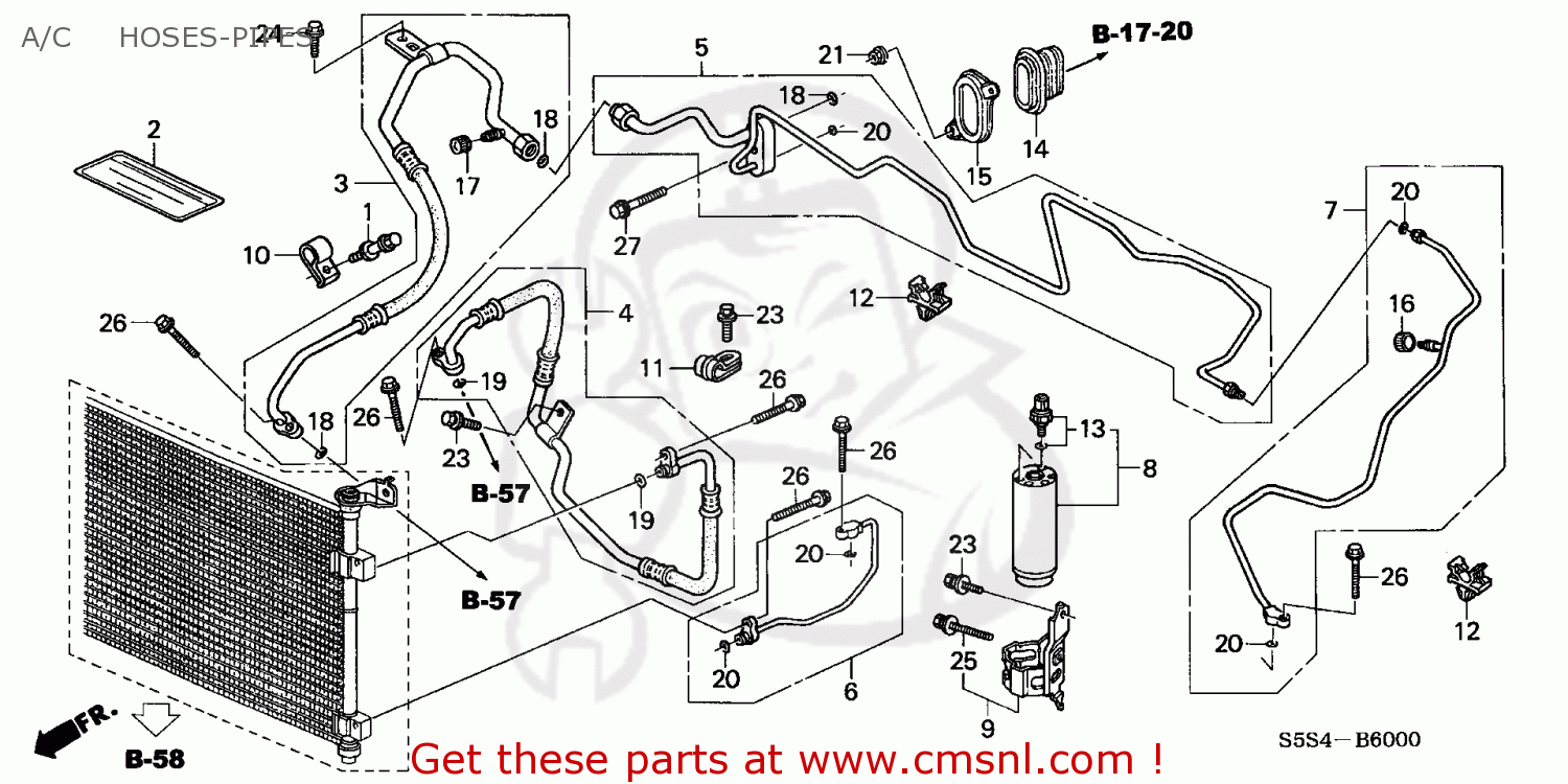 Honda CIVIC 2002 (2) 3DR SI (KA) parts lists and schematics