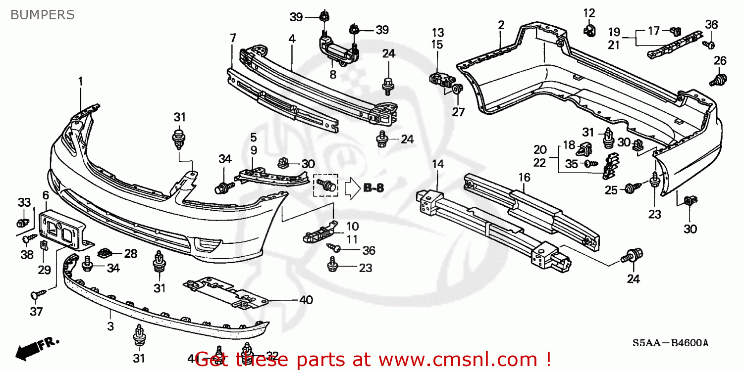 Honda Honda CIVIC 2004 (4) 4DR EX (KA) parts lists and schematics