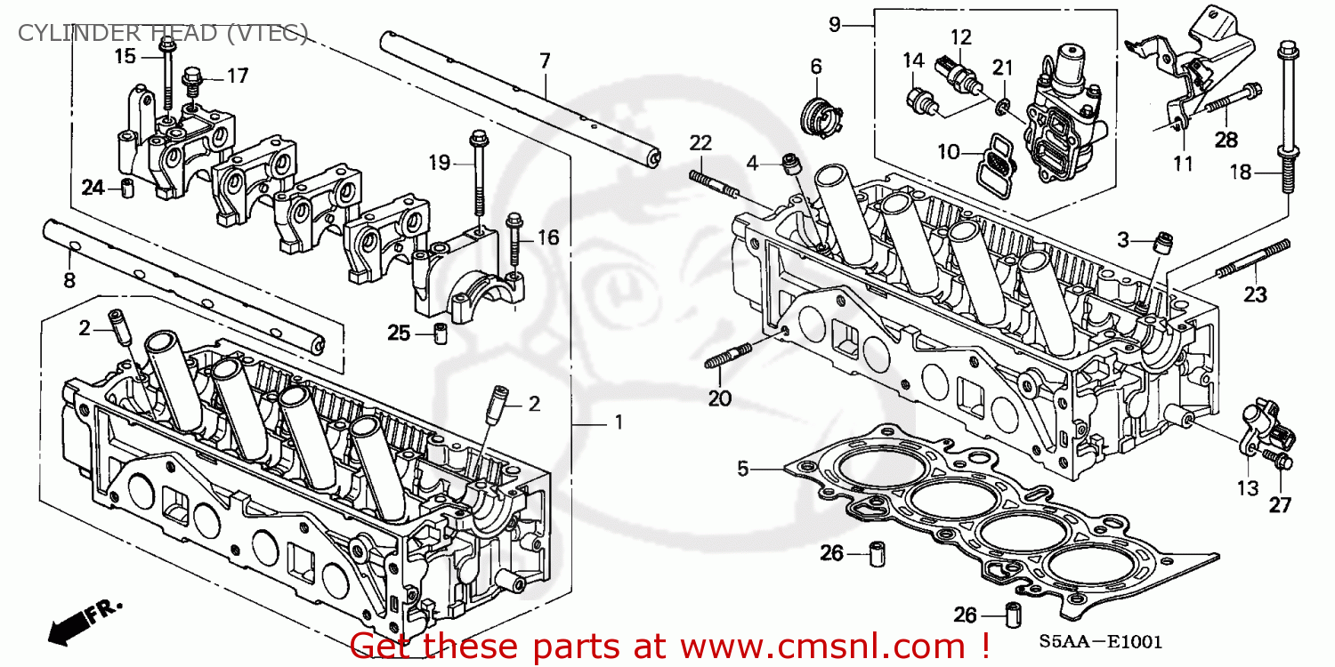 Honda Honda CIVIC 2004 (4) 4DR EX (KA) parts lists and schematics