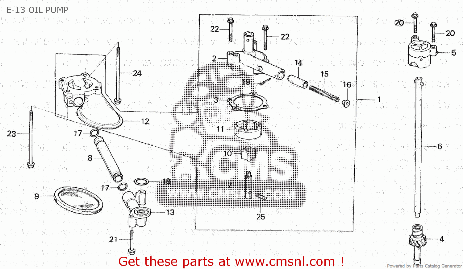 Honda CIVIC 3D 1200 1980 4SPEED E13 OIL PUMP buy E13 OIL PUMP