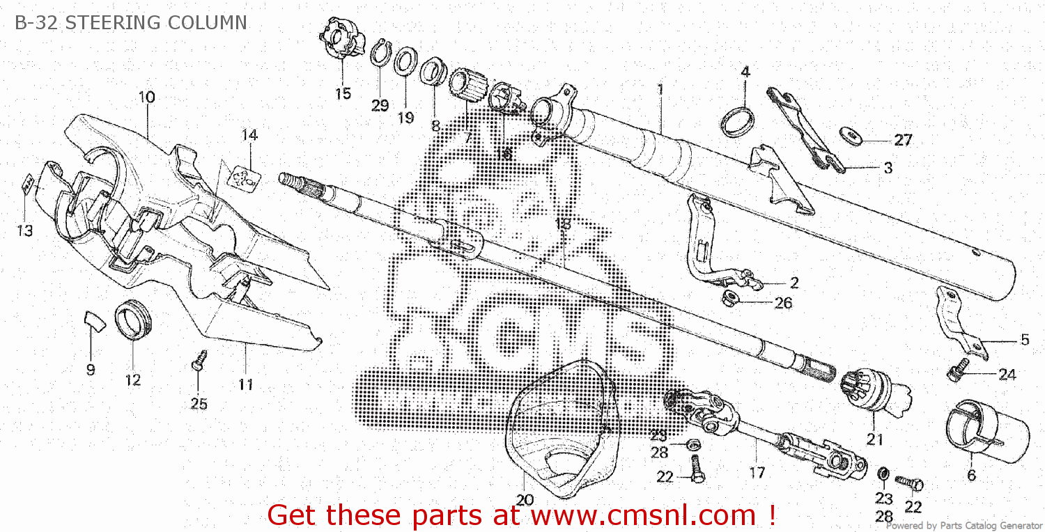 Honda CIVIC 3D 1300 1980 HMT B32 STEERING COLUMN buy B32 STEERING