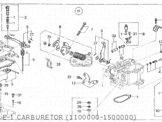 E-1 CARBURETOR (1100000-1500000) - CIVIC 5D 1200 1980 4SPEED
