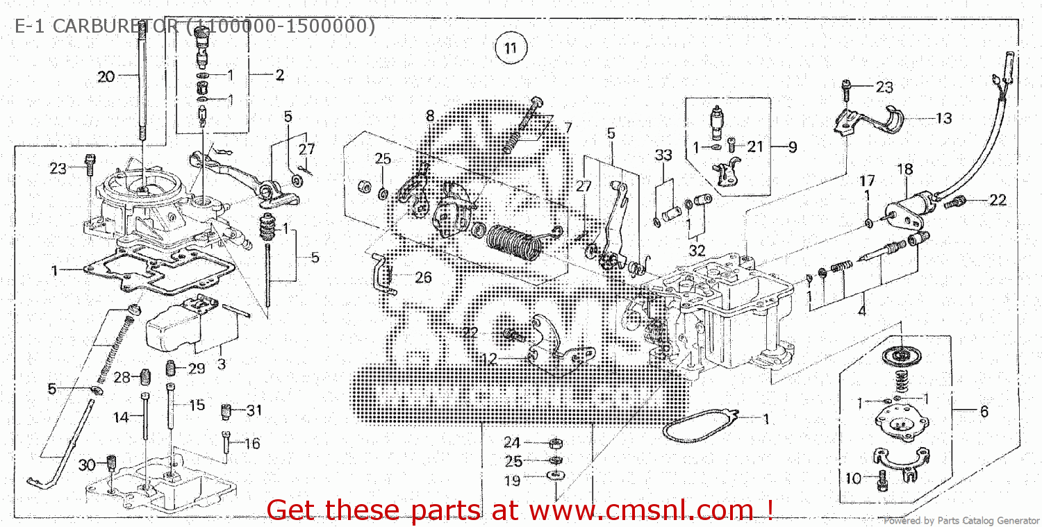 Honda CIVIC 5D 1200 1980 HMT E-1 CARBURETOR (1100000-1500000) - buy E-1 ...