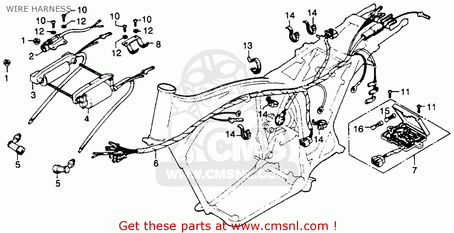 Honda CJ360T 1976 USA WIRE HARNESS - buy WIRE HARNESS spares online Honda CJ360T 1976 USA WIRE HARNESS - buy WIRE HARNESS spares online