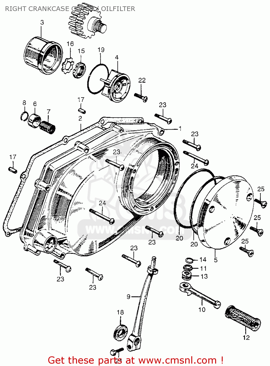 RING STOPPER OIL for CL175 SCRAMBLER 1968 K0 USA - order at CMSNL