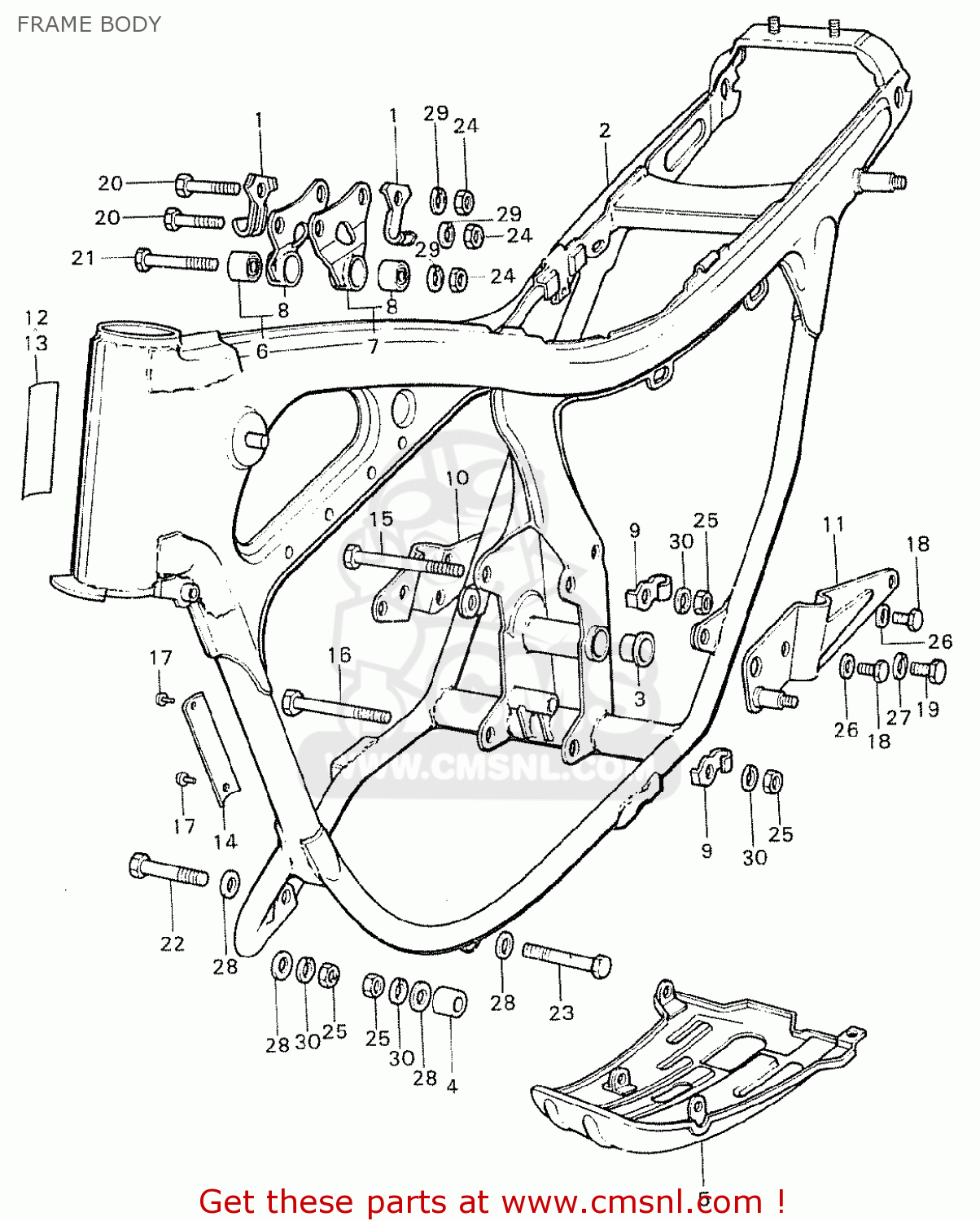 Honda CL250 K0 GENERAL EXPORT FRAME BODY - buy FRAME BODY spares online