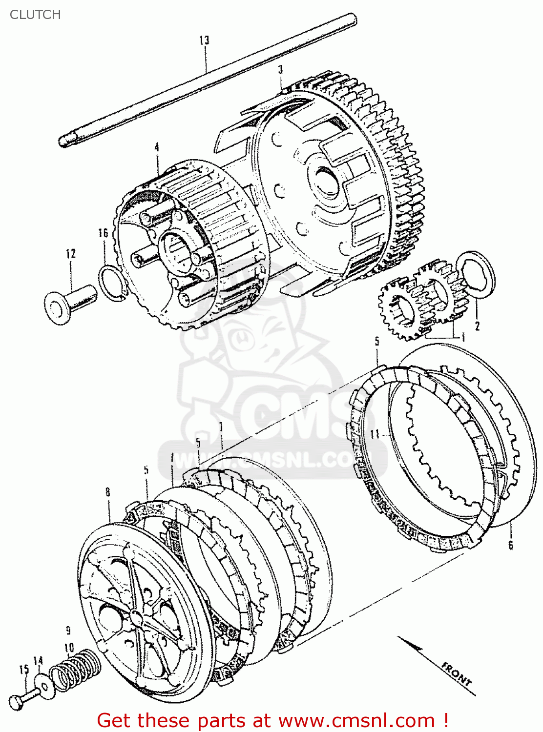 Honda CL250 K2 GENERAL EXPORT CLUTCH buy CLUTCH spares online