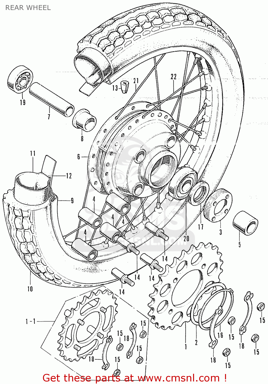 Lateral float at rear sprocket ['72 CL350] | Vintage Honda Twins