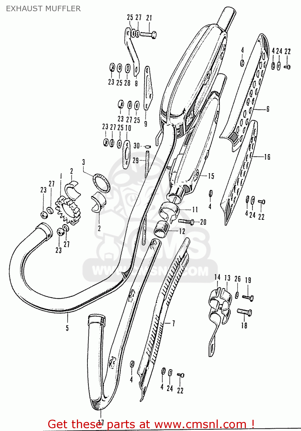 Honda cl350 deals exhaust