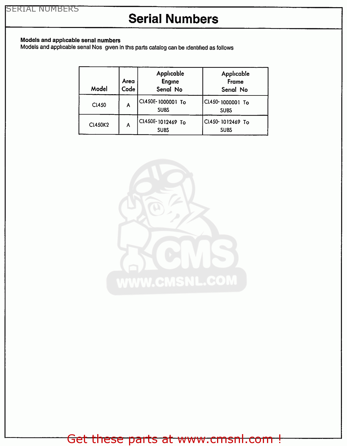 schwinn scrambler serial numbers