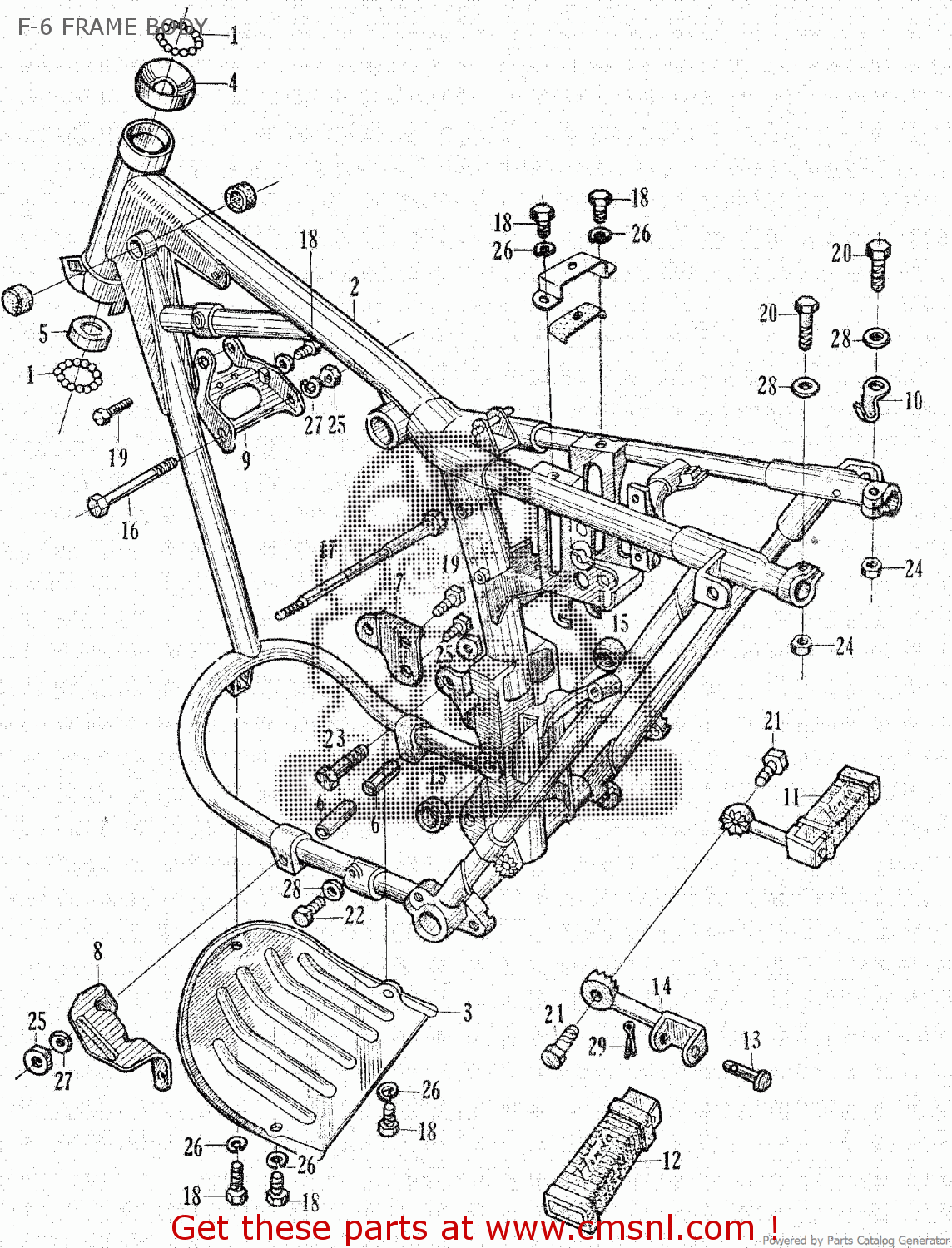Honda CL72 F-6 FRAME BODY - buy F-6 FRAME BODY spares online